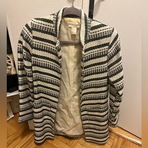 H&M Women’s striped textured long jacket